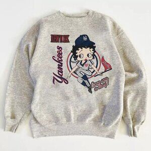 New York Yankees 1992 Betty Boop Remake Ash Sweatshirt
